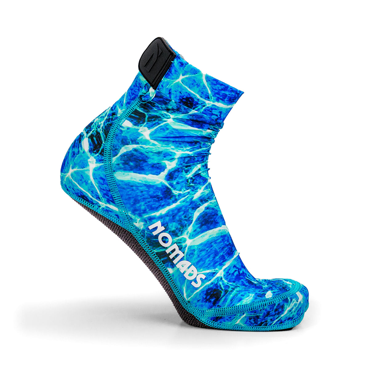 NOMADS Blue Ripple men's beach socks, side profile