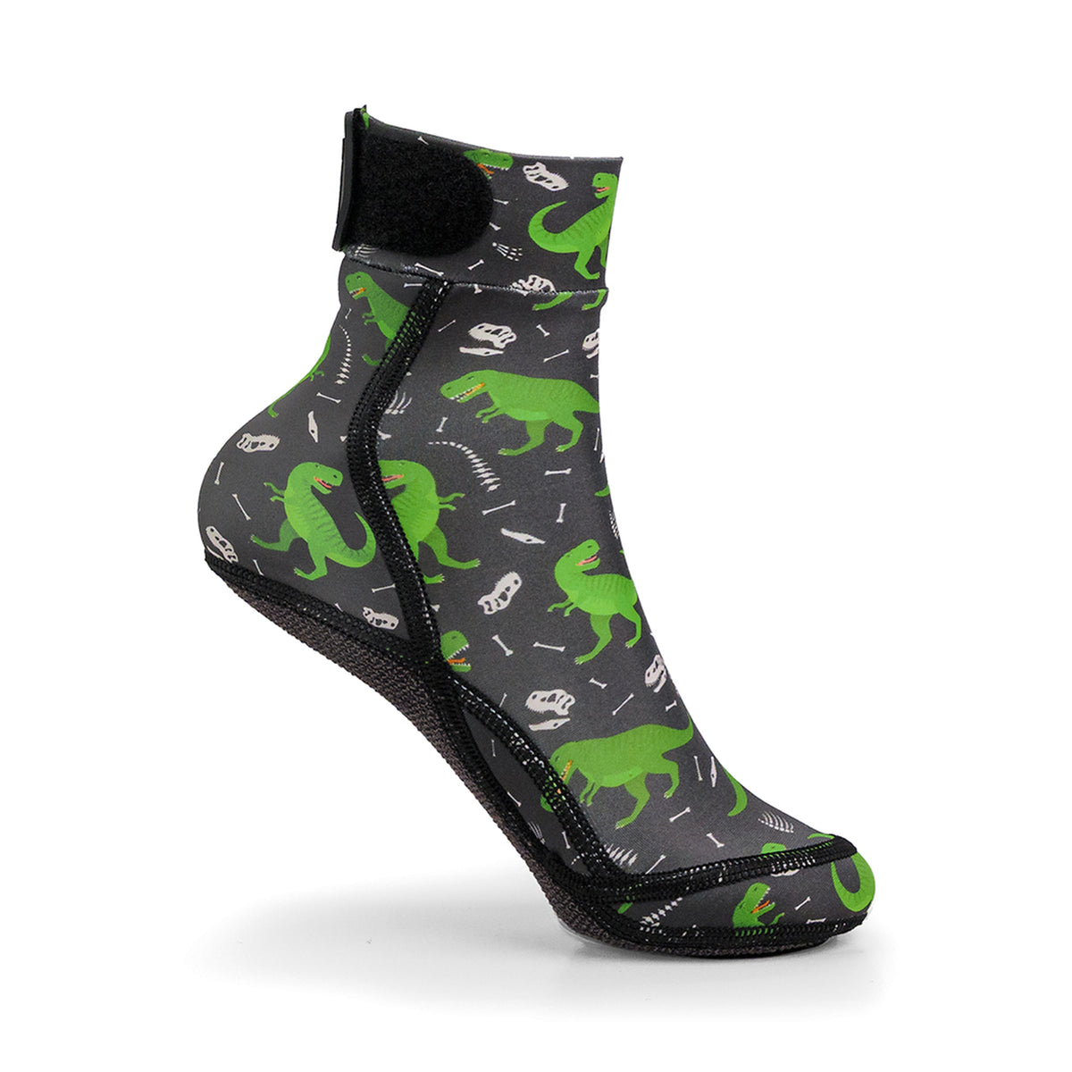NOMADS Dino Bones kids' beach socks, angled side view