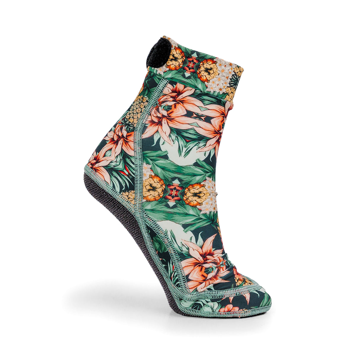 NOMADS Pineapple Paradise women's beach socks, angled side view