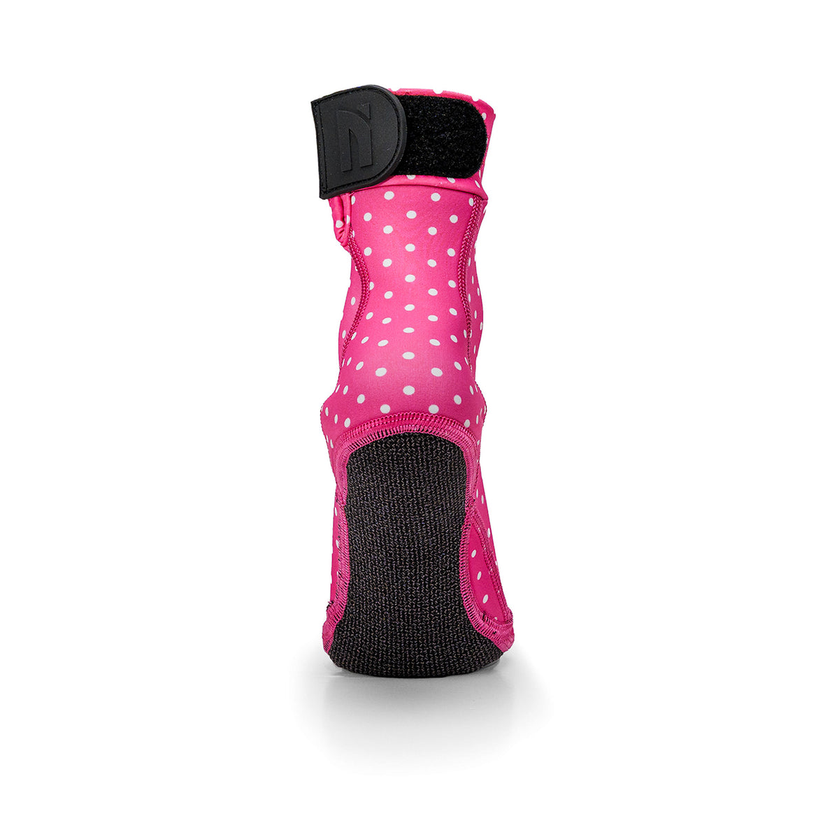 NOMADS Pink Polka kids' beach socks, back view