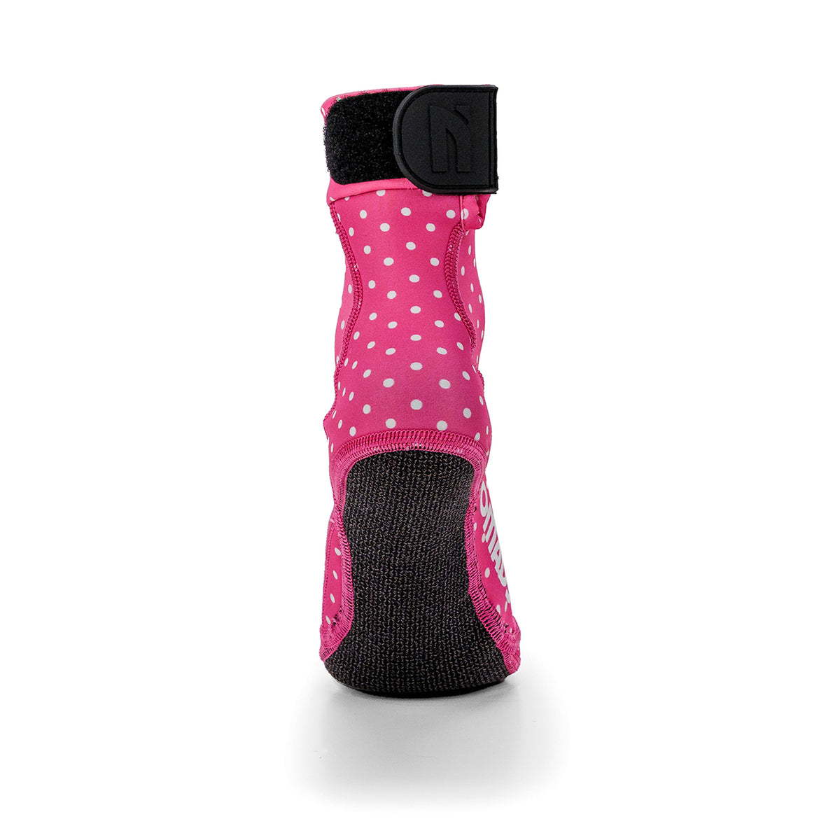 NOMADS Pink Polka kids' beach socks, back view