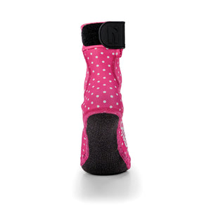 NOMADS Pink Polka kids' beach socks, back view