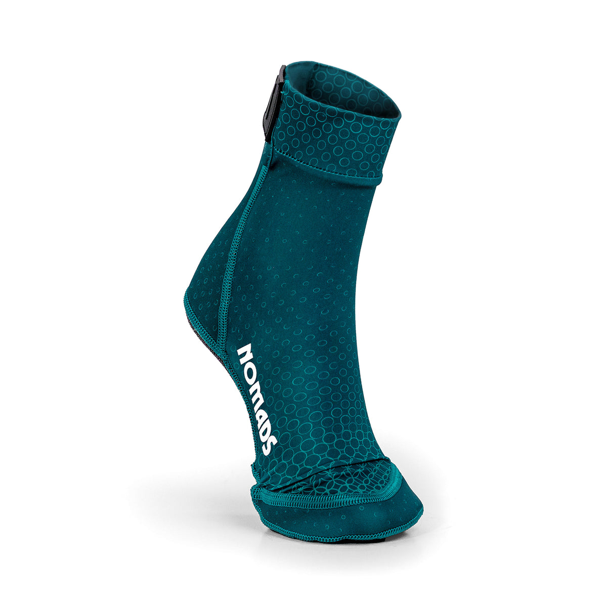 NOMADS Tidal Teal women's beach socks, front three-quarter view