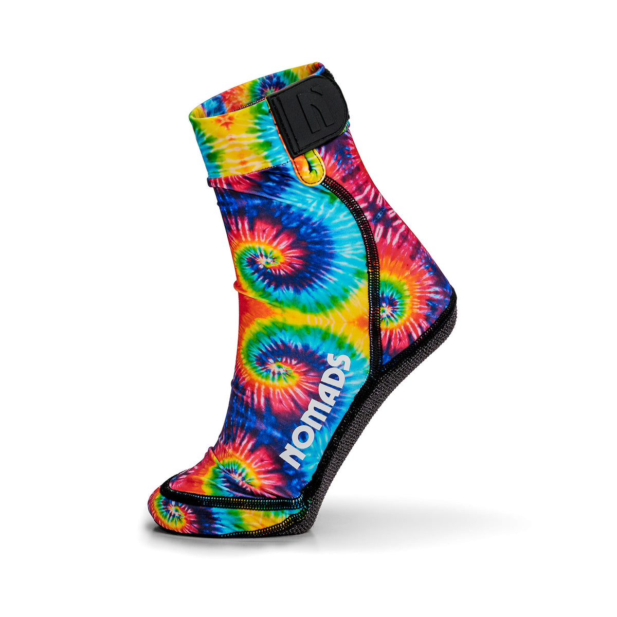 NOMADS Tie Dye women's beach socks, side profile
