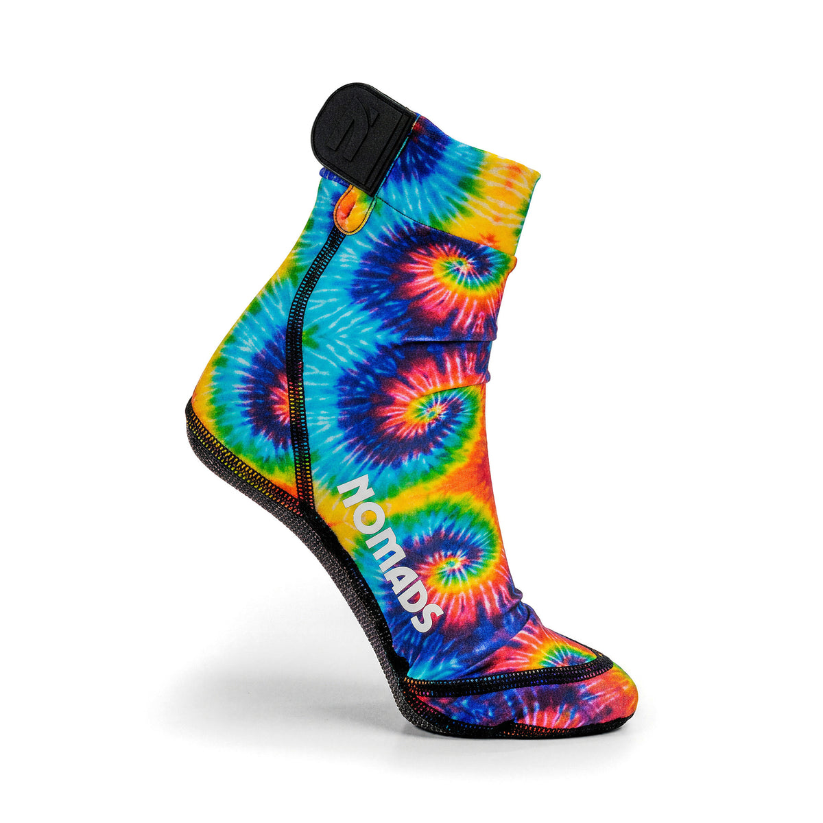 NOMADS Tie Dye women's beach socks, side profile