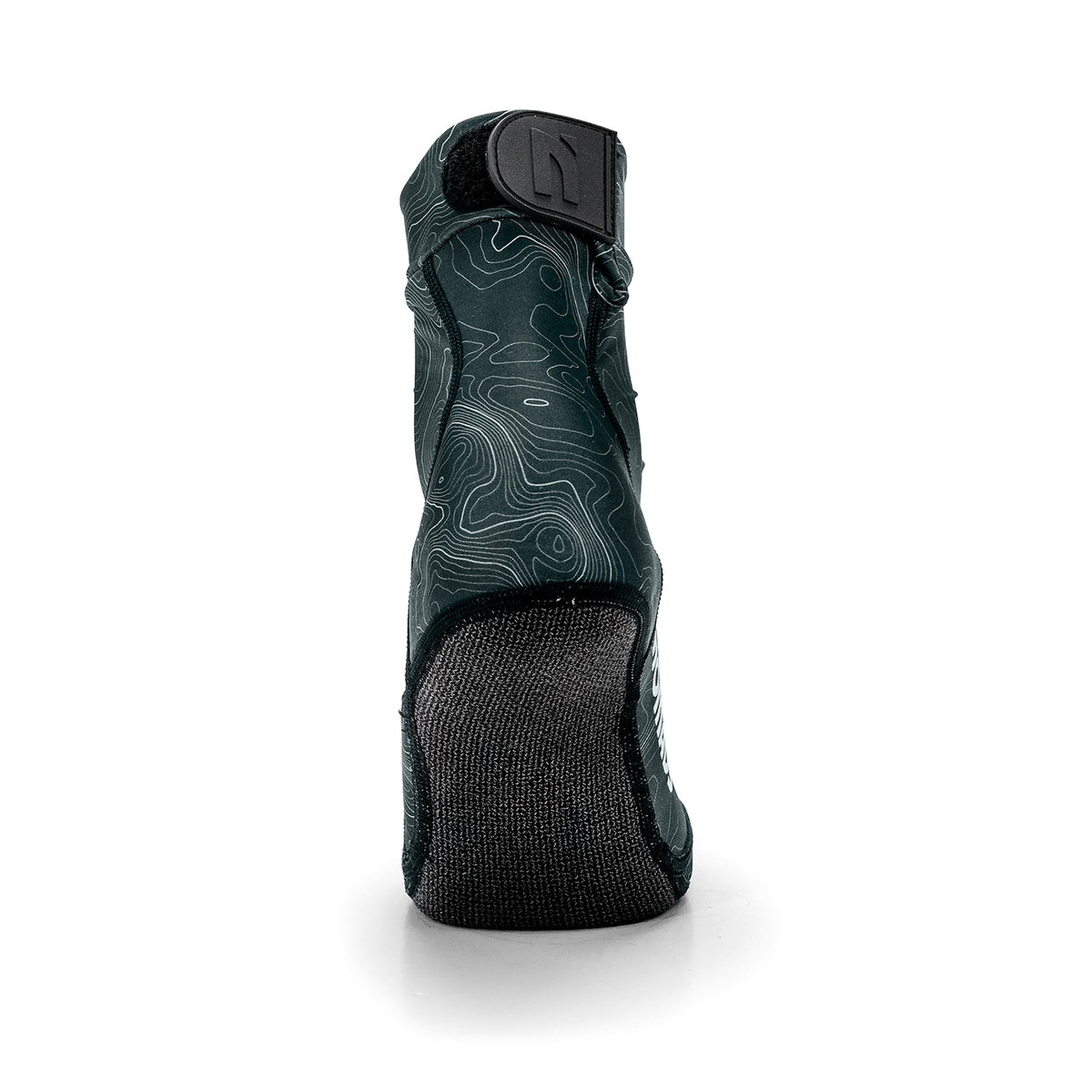 NOMADS Topo Map men's beach socks, back view