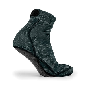 NOMADS Topo Map men's beach socks, angled side view