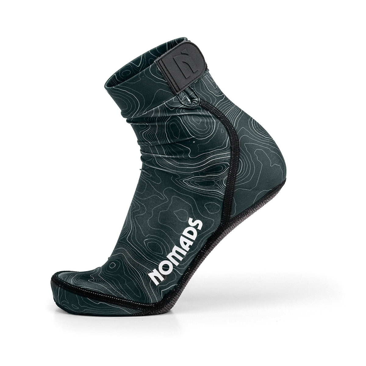 NOMADS Topo Map men's beach socks, side profile