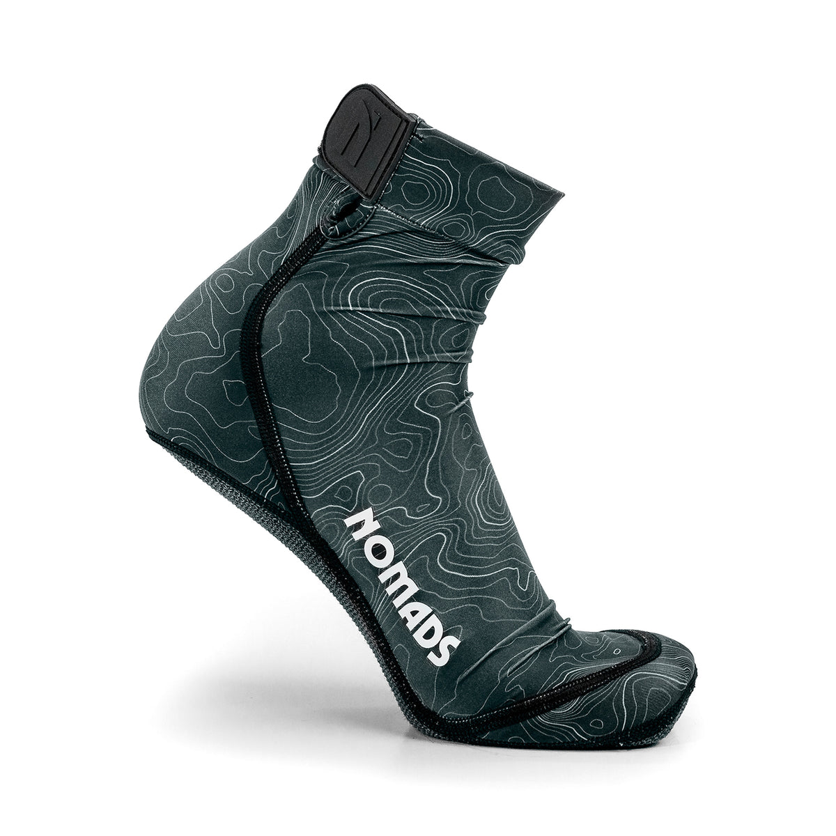 NOMADS Topo Map men's beach socks, side profile