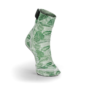 NOMADS Tropical Leaves women's beach socks, front three-quarter view